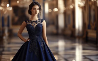 Les Robes de Soirée Bleu Marine qui mettent en valeur les courbes féminines